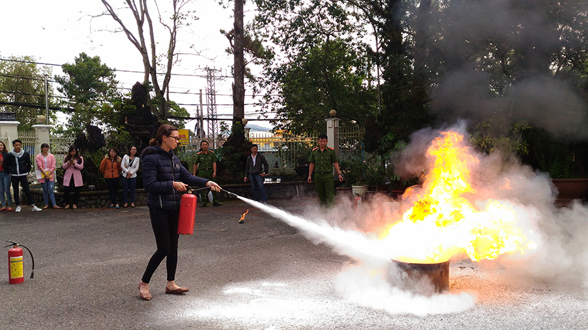 Bưu điện tỉnh Lâm Đồng tổ chức tuyên truyền công tác phòng cháy chữa cháy