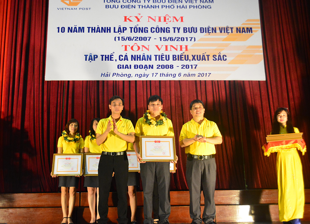 Bưu điện TP Hải Phòng tổ chức lễ kỷ niệm 10 năm thành lập Tổng công ty Bưu điện Việt Nam