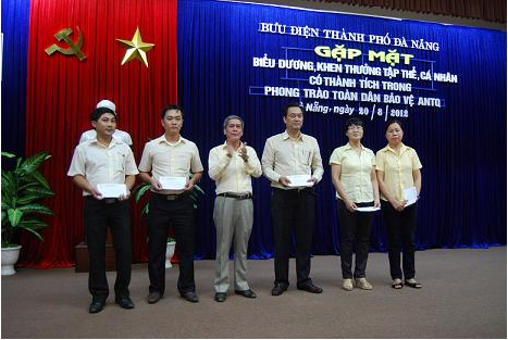 Bưu Điện thành phố Đà Nẵng biểu dương tập thể, cá nhân trong phong trào toàn dân bảo vệ An ninh Tổ quốc