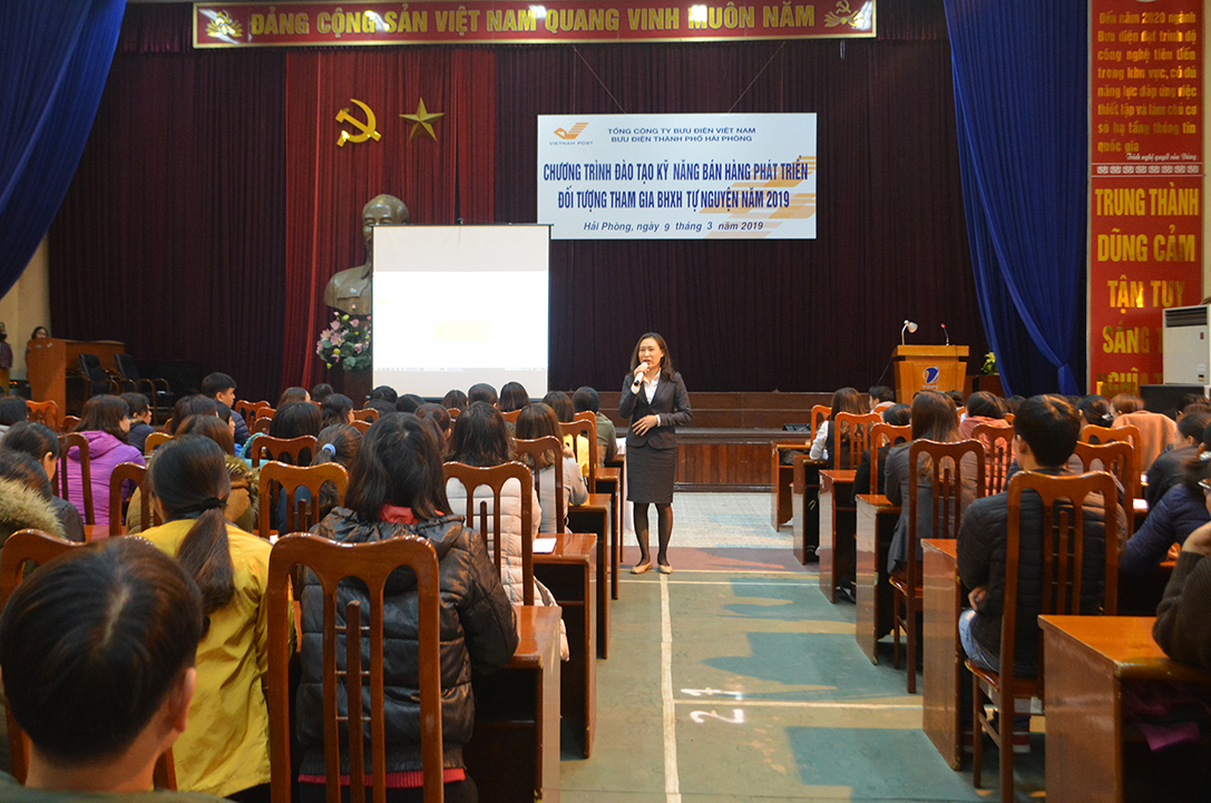 Bưu điện TP Hải Phòng đào tạo kỹ năng phát triển bảo hiểm xã hội tự nguyện