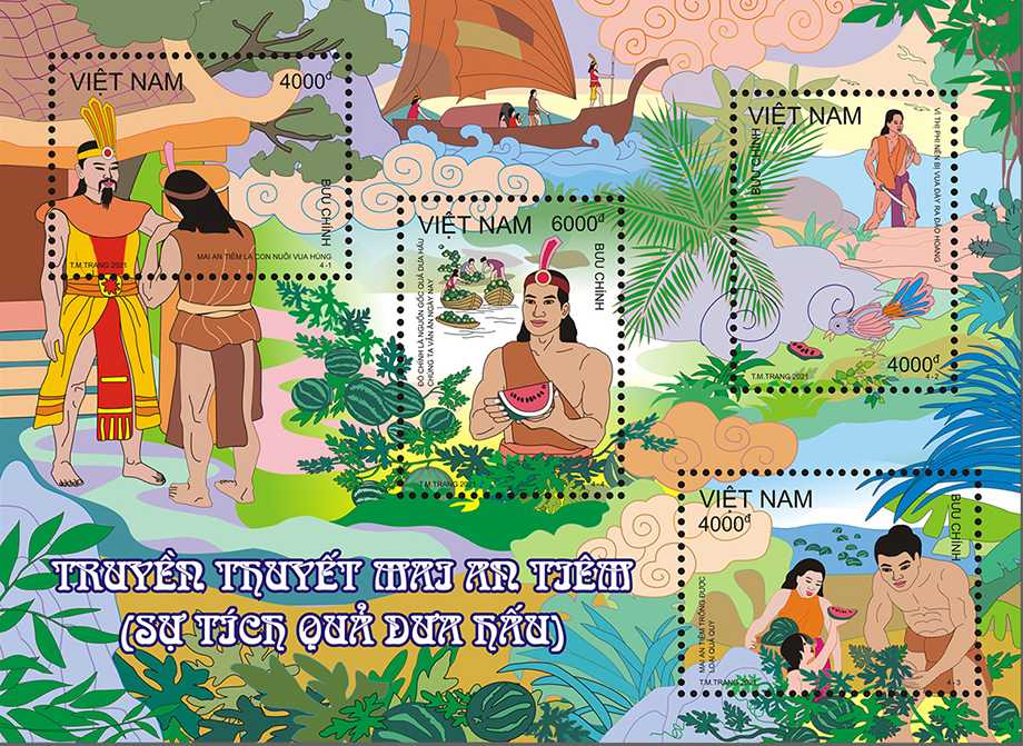 Vietnam Post introduces stamp set “Mai An Tiem Legend” (Tale of Watermelon)