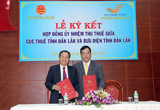 Cục Thuế và Bưu điện tỉnh Đắk Lắk ký kết hợp đồng ủy nhiệm thu thuế