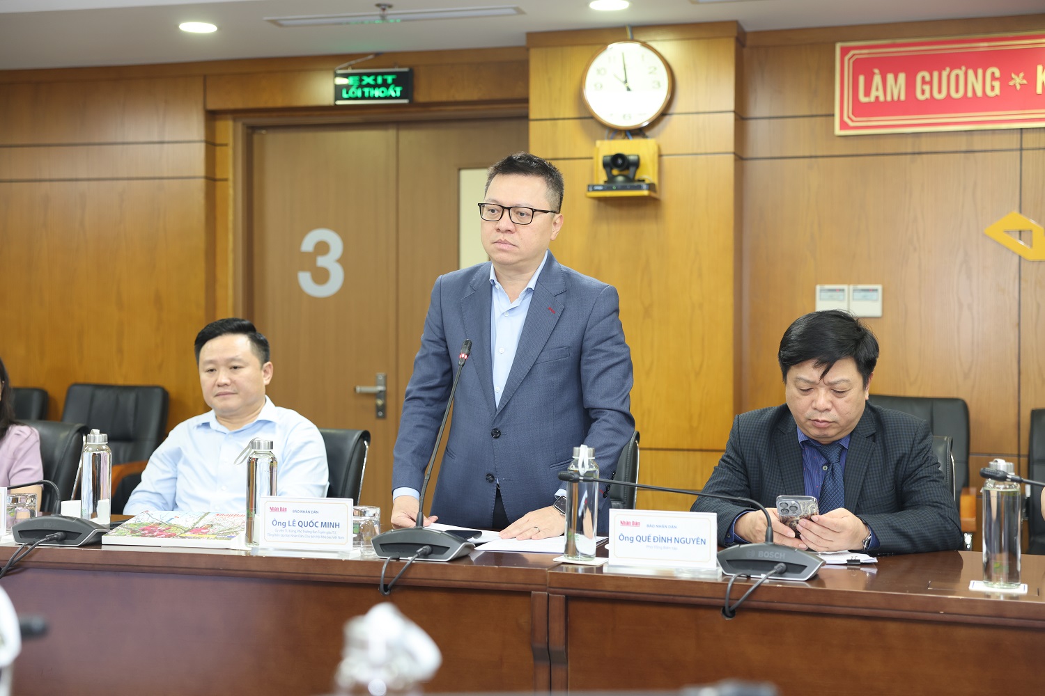 Ong Le Quoc Minh Tbt Bao Nhan Dan Phat Bieu