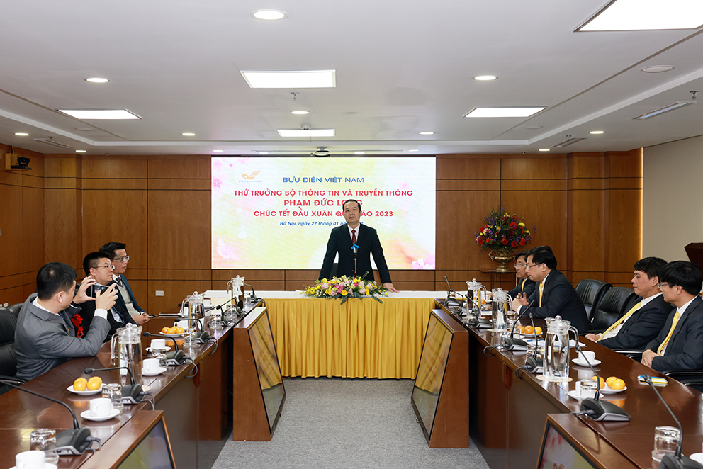 Thứ trưởng Phạm Đức Long gặp mặt đầu Xuân, chúc Tết Tổng công ty Bưu điện Việt Nam