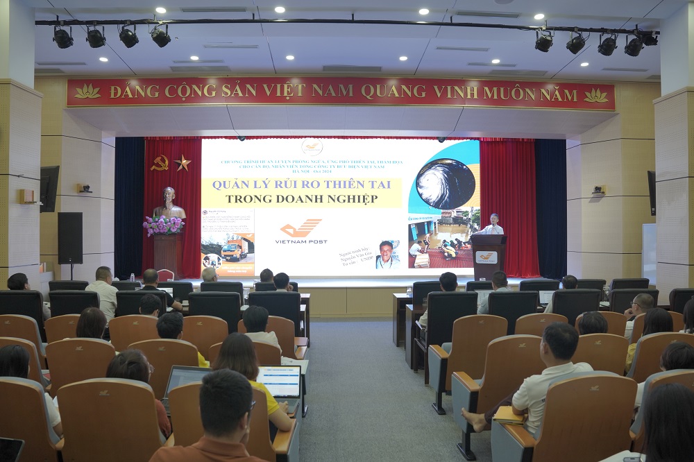 Tổ chức Lớp tập huấn Quản lý rủi ro thiên tai tại Tổng công ty Bưu điện Việt Nam