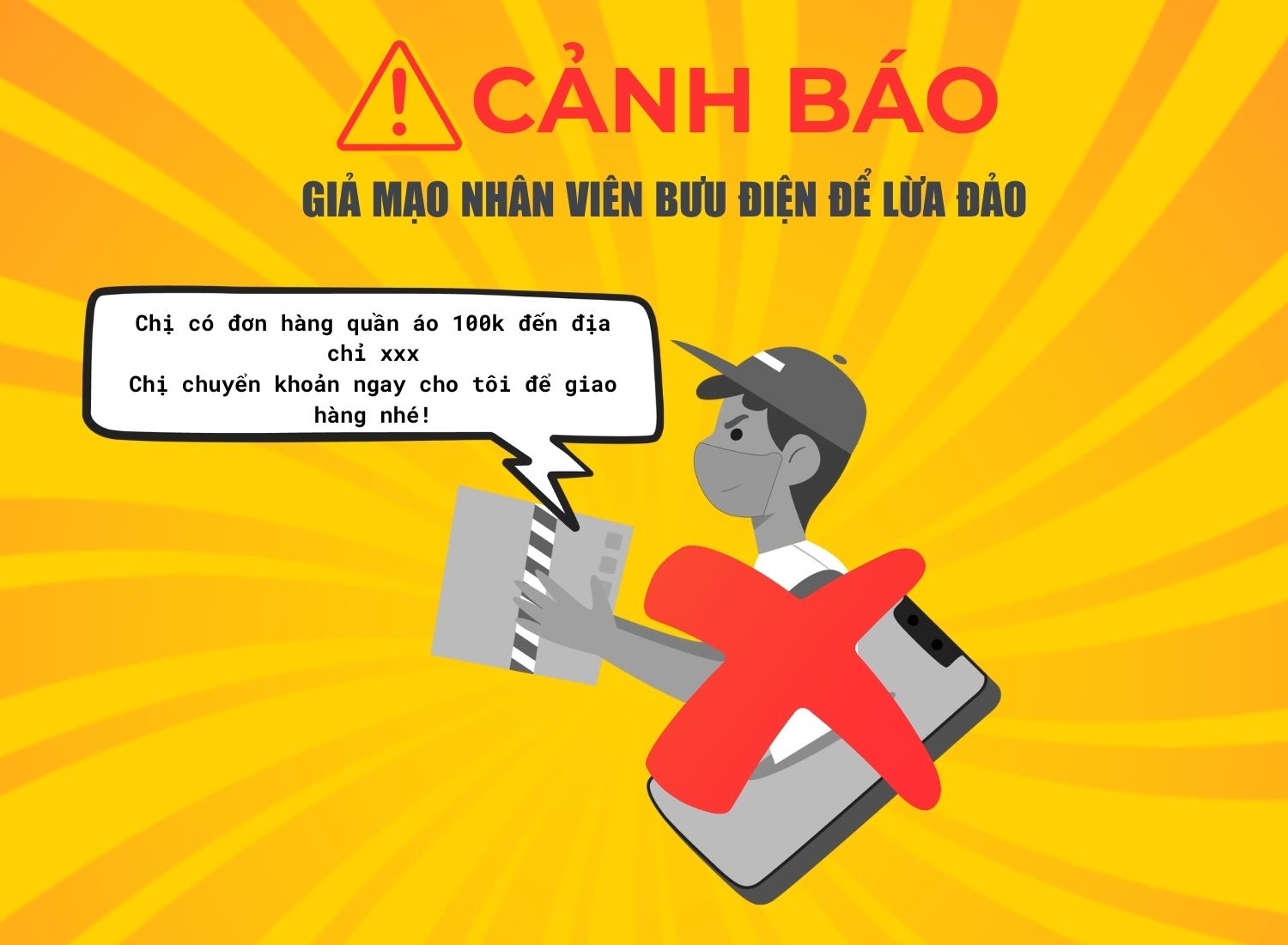 Cảnh giác hành vi giả danh nhân viên giao hàng để lừa đảo