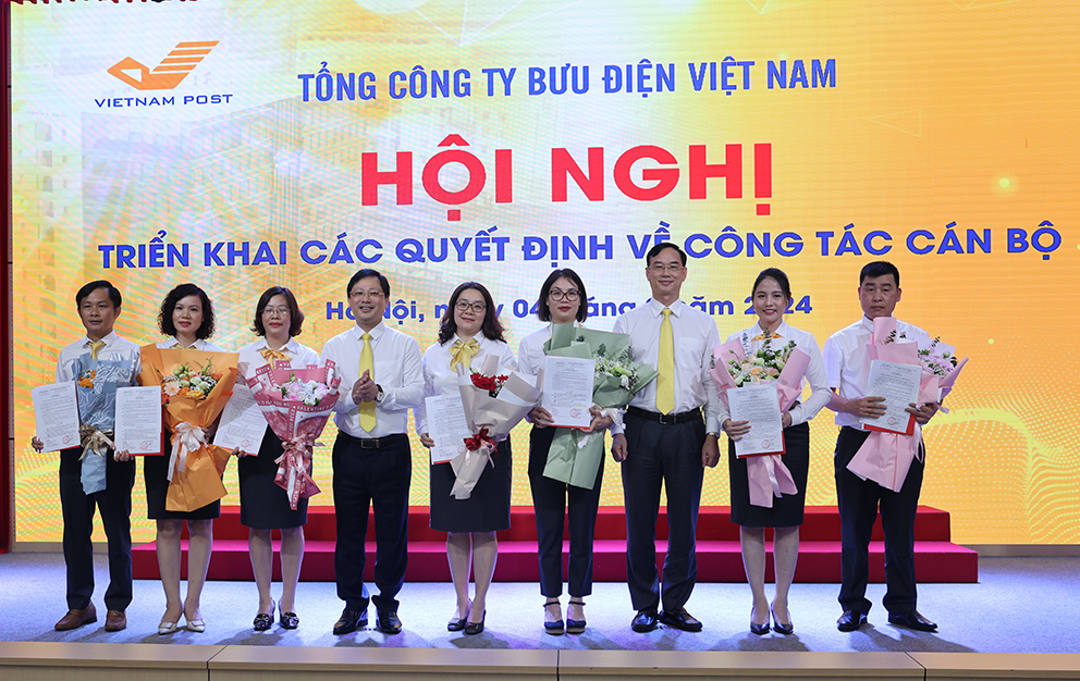 Bưu điện Việt Nam bổ nhiệm Lãnh đạo chủ chốt các Bưu điện Trung tâm tại Hà Nội và TP. Hồ Chí Minh